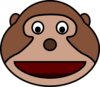 Smiling Monkey Head Clip Art